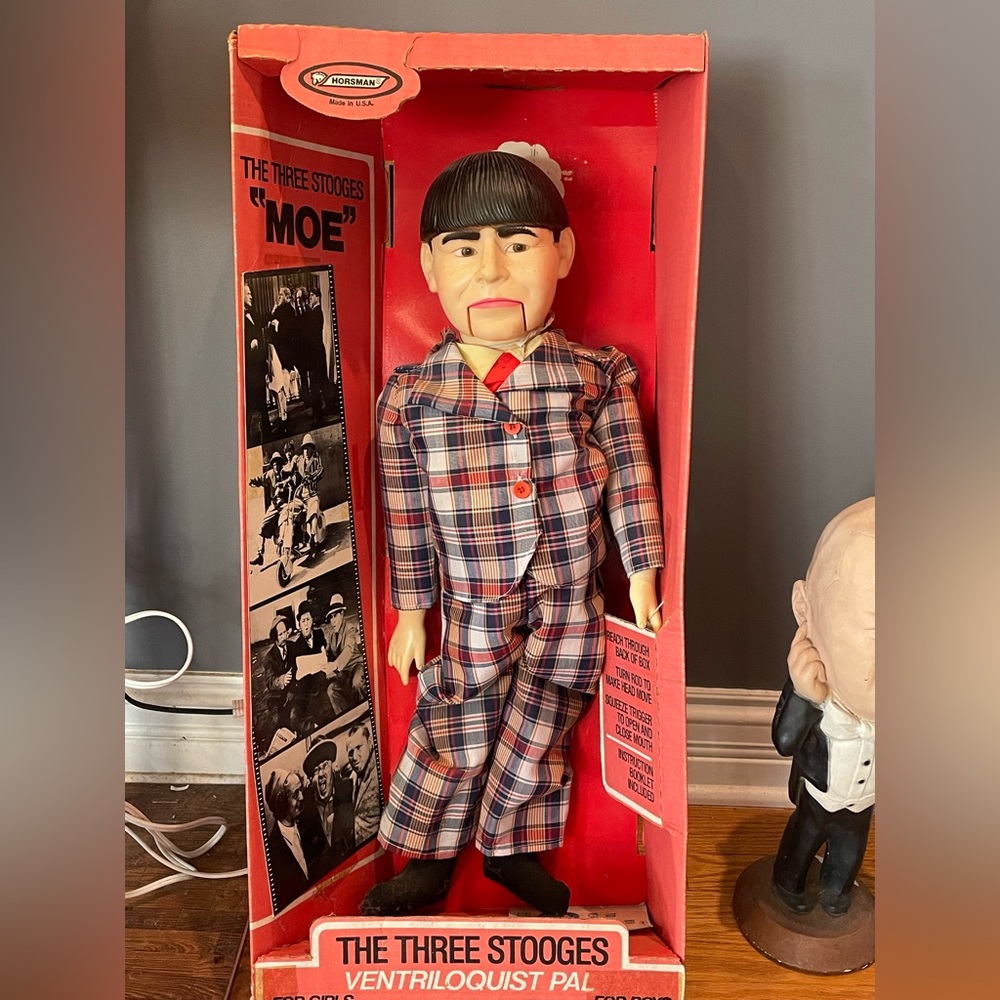 Moe of the 3 stooges Ventriloquist Doll